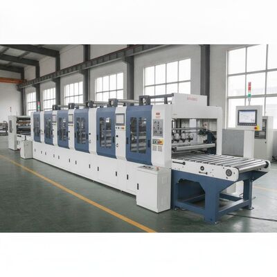 SYKM-H-1228RC Full Servo Auto-Positioning Flexo Printer Slotter Stanze 1200x2800mm Stanzkompensation