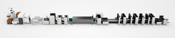 Folder Gluer + Flip Stacker + Portable Collaborative Robot Palletizer